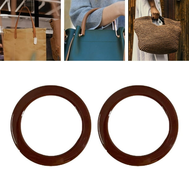 2x asas de monedero para mujer cinturones suministros decorativos DIY herramienta de repuesto bolso de mano asa para bolso bolsos de mano marron redondo Colco Asas para hacer monederos Walmart