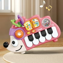 Loespoir Portable Electronic Piano, Multi-Function Music Learning Toy, Educational Instrument for Early Development and Creative Expression, with Multiple Sounds and Features(Red)