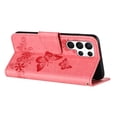 thumbnail image 3 of Allytech Galaxy S25 Ultra Wallet Case,  PU Leather Butterfly Embossed Flip Folio Stand Protective Shockproof Cards Holder Hand Wrist Bumper Phone Case Cover for Samsung Galaxy S25 Ultra - Pink, 3 of 7