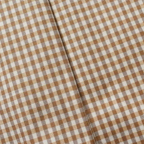 Dijon Beige/Multi Cotton Gingham Woven Decorating Fabric, Fabric By the Yard