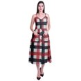 thumbnail image 4 of Moomaya Printed Cotton Casual Spaghetti Strap Dress Flared Maxi Summer Dresses For Women, 4 of 7