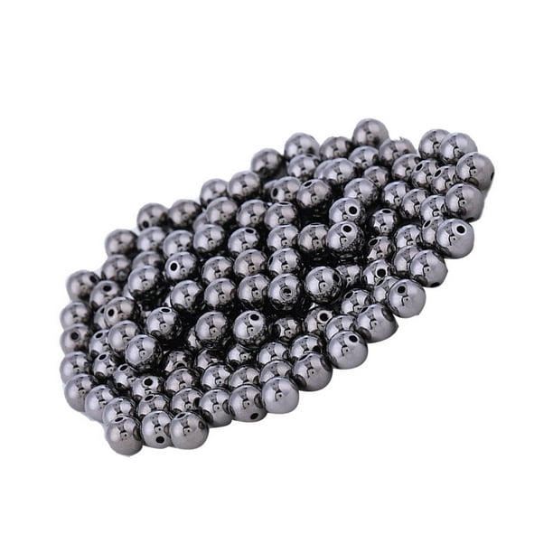Monstrate 200 Piezas Perlas Espaciadoras Superficie Galvanizada Accesorios Pequeños Negro 3mm Type1 NO1