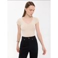 thumbnail image 2 of Basic Cap-Sleeve V-Neck T-Shirt, 2 of 5