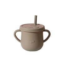 Loyerfyivos Silicone Baby Sippy Cups 1-Pack | 3-Stage Training Cup for Infants & Toddlers | 4oz Silicone BabySippy Cups 4oz | Reusable Storage Jars with Airtight Lids | Freezer, Microwave