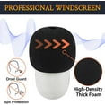 thumbnail image 4 of SOULWIT 2Pcs Microphones Pop Filter for Razer Seiren V3 Mini USB, Protective Mic Cover Windscreen Foam - Black, 4 of 7