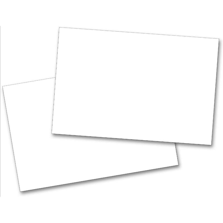 Blank Index Postcards Printable, 4x6, Heavy Duty, Great for Recipe Cards and Flashcards. (48ct), Size: 4 x 6