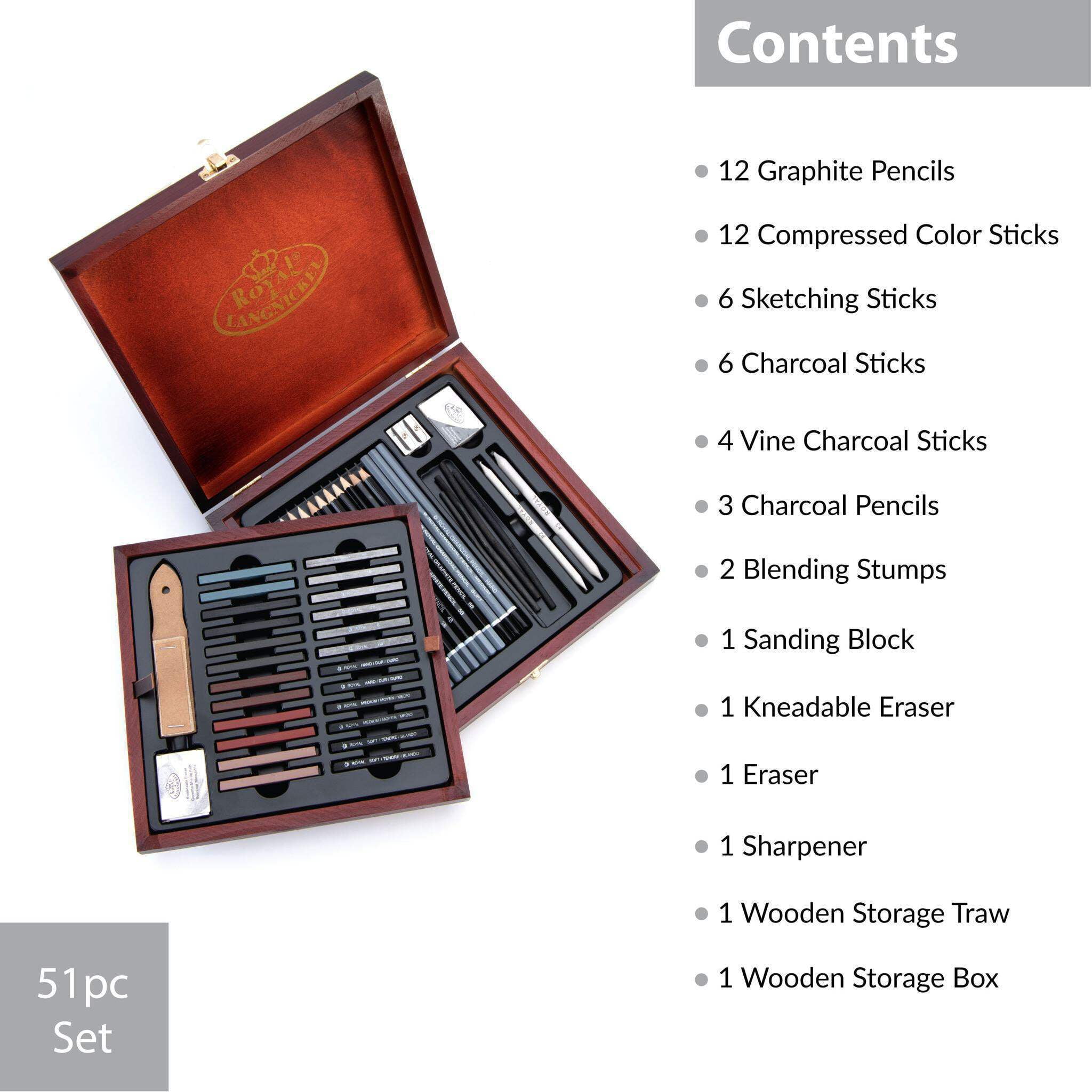 Royal & Langnickel Essentials™ 51pc Sketching Pencil Travel Art Set