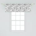 thumbnail image 2 of Ambesonne Floral Window Valance, Monochrome Magnolia Petals, 42" x 18", Charcoal Grey Pale Grey, 2 of 3