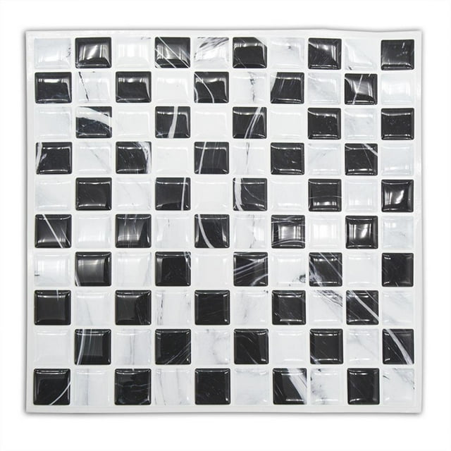 5 uds. Pegatinas de azulejos de mosaico 3D DIY, pegatinas autoadhesivas de PVC impermeables para pared, pegatinas de azulejos para el hogar y la cocina