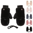 thumbnail image 4 of Dyfzdhu Women Winter Gloves Fuzzy Thicken Warm Fleece Lined Elastic Cuff Cute Mittens Pink, 4 of 6
