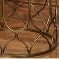 thumbnail image 5 of Alco Wooden & Metal Openwork Functional Nesting Tables Bronze Walnut Set of Two 24”H & 28”H Set of 2, 5 of 5