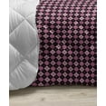 thumbnail image 3 of Checkered Down Alternative Comforter, Purple and White Colored Gingham Checks Rows Picnic Theme Vintage Style Print, Microfiber Quilt for All Season, 5 Sizes, Purple White, by Ambesonne, 3 of 3