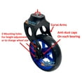 thumbnail image 2 of Aluminum Caster Fork Assembly With 4x1 Easy Roll Tire & Blue Rim, 2 of 2