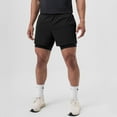 thumbnail image 2 of Puztloy Men's 2 in 1 Running Shorts Athletic Shorts Quick Dry Gym Training Workout Shorts with Pockets, 2 of 7