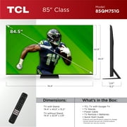 TCL 85” Class QM7 (85QM751G) 4K UHD HDR QD Mini-LED Smart TV with Google TV (NEW 2024)