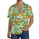 thumbnail image 1 of Fotbe Tangerine Camisa Estampada de Manga Corta para Hombre, Casual de Verano, Estilo Playero, Sin Arrugas-Small, 1 of 5