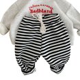 thumbnail image 3 of TAIAOJING Toddler Baby Kids Boys Girls Lined Striped Sweatpants Cotton Striped Elastic Waist Active Fall Winter Warm Pants Leggings Casual Joggers, 12-18 Months, 3 of 9