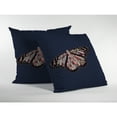 thumbnail image 2 of Painted Peacock Indoor/Outdoor Fabric Pillow with Zip in Blue on Magenta16x16, 2 of 5