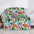 thumbnail image 3 of Fuzoiu Watercolor Flowers Print Flannel Blanket,Throw Blanket,Flannel Home Decor,Fleece Bed Blankets,Cozy Soft Blanket for Bed, Sofa, Camping, and Travel-40"x30", 3 of 6