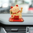 thumbnail image 3 of Lindas figuras que agitan las manos Solar Lucky Fortune Cat Riqueza que agita Blanco Ehuebsd  Libre de BPA, 3 of 7