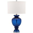 thumbnail image 2 of SAFAVIEH Morocco 27 in. H Solid Glam Glass Table Lamp, Navy, Set of 2, 2 of 5