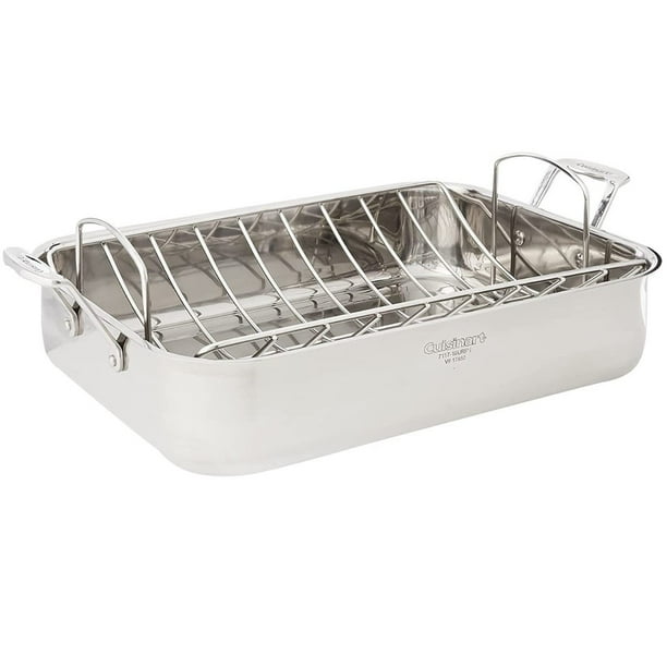 Cuisinart Chef's Classic Stainless Steel Rectangular Roaster with Rack