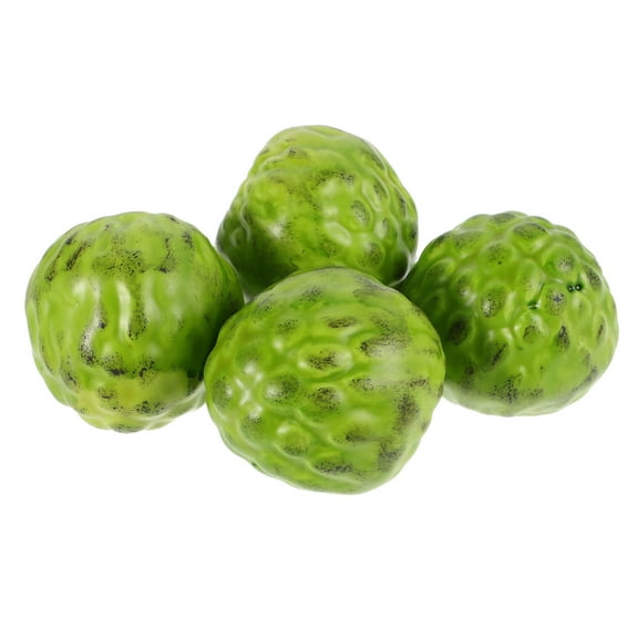 WORGEOUS 4 Pcs Artificial Squamosa Kitchen Fruit Decoration Green