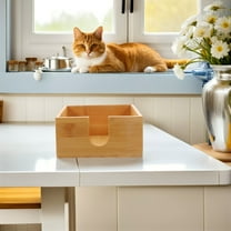 Supvox 1Pc Bamboo Napkin Tray Square Table Napkin Holders for Home