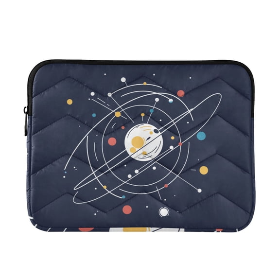 FORMRS 13-13.3 inch Laptop Sleeve Case Soft Carrying Quilted Computer Bag Cover, White Planet