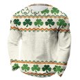 thumbnail image 1 of Camisa de Día de San Patricio Hombres Manga Larga Tops Casuales Camisas Camisetas Ropa de Manga Larga Cuello Redondo para Fiesta Festival Vacaciones Viajes Calle Uso Diario, 1 of 8