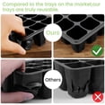 thumbnail image 3 of CNKOO 6Pcs Seedling Starter Trays  12 Cells Seedling Starter Tray  Plant Starter Kit with Adjustable Humidity Vents Seedling Starter Tray for Germination Growing, 3 of 8