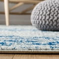 thumbnail image 4 of SAFAVIEH Madison Kandace Abstract Area Rug, Silver/Navy, 6'7" x 6'7" Round, 4 of 9