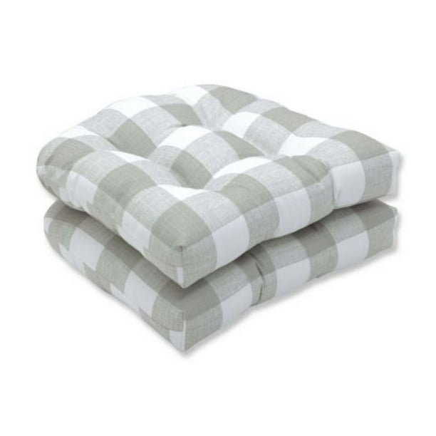 Set Of 2 Tan Brown And White Plaid Outdoor Patio Wicker Seat Cushion 19 Com - Black And White Check Patio Chairs With Cushions Set Of 2 Tan Brown And White Plaid Outdoor Patio Wicker Seat Cushion 19 Com - Black And White Check Patio Chairs With Cushions
