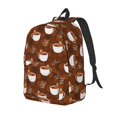 thumbnail image 1 of Disketp Cute Sloths Bear Relaxing In Coffee Cup Mochila de Lona Estampada, Mochila Escolar de Viaje Ligera para Estudiantes y Portátil-Medium, 1 of 5
