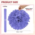 thumbnail image 2 of 14inch Tissue Paper Pom Poms, 12PCS Pom Poms Paper Flowers Ball Tissue Paper Flowers for Wedding Bridal Shower Birthday Bachelorette Party Backdrop Decoration, Purple, 2 of 6