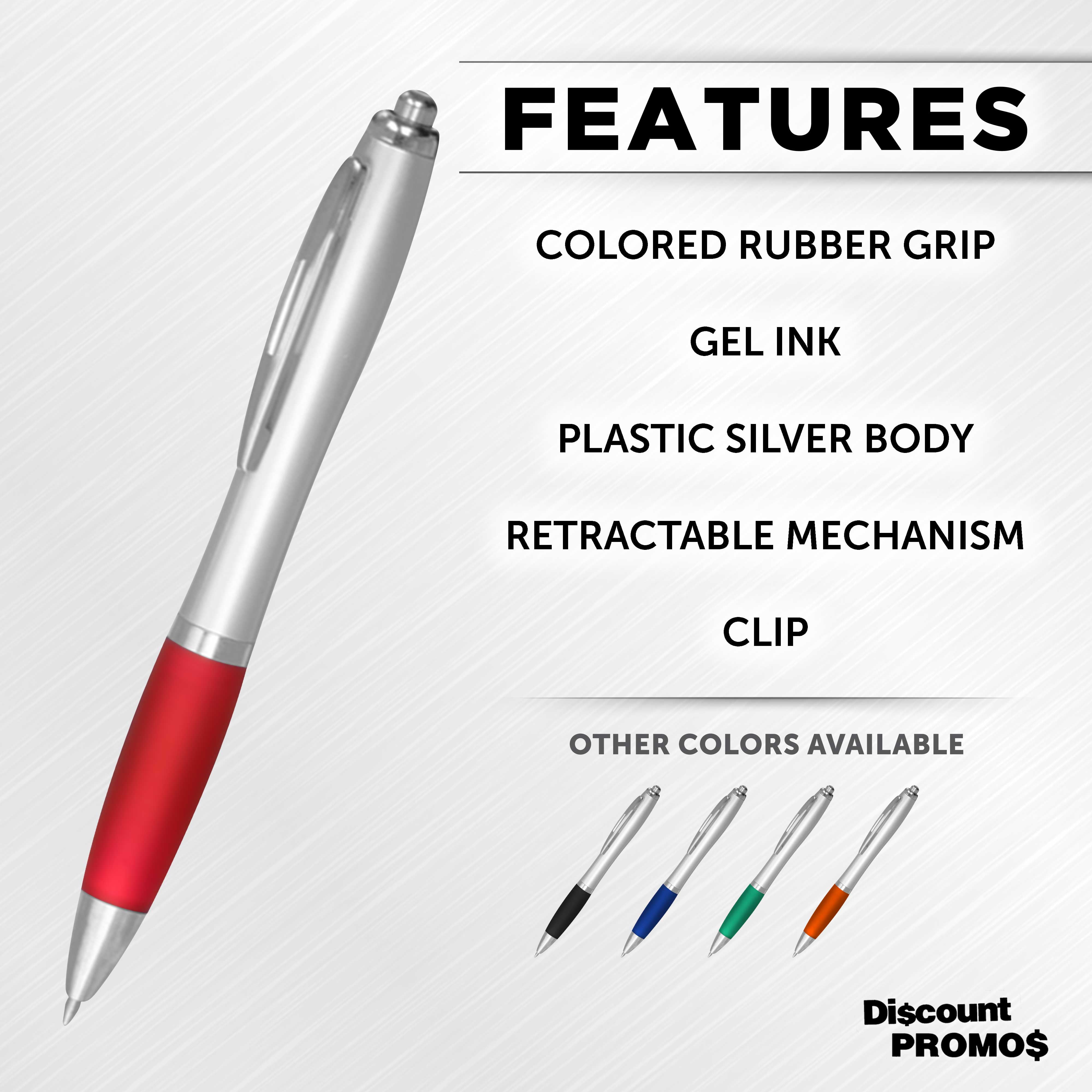 Colored Grip Gel Pens - 10 pack - RedBI