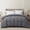 Gray, variant on Full Size Goose Down Comforter, Extra Fluffy Blue Duvet Insert, Ultra-Soft Breathable All Season Bedding, Down Proof 235T Fabric, Plush Comfort