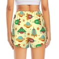 thumbnail image 2 of Lsque Colorful Outer Space Printed Women's Running Shorts with Liner Pockets,Elastic Quick Dry Workout Athletic Gym Yoga Shorts,Womens High Waist Shorts-Small, 2 of 9