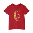 thumbnail image 1 of RXIRUCGD 2025 Vêtements d'Été pour Enfants T-shirt Imprimé Mode Mignon Col Rond Manches Courtes, 1 of 5