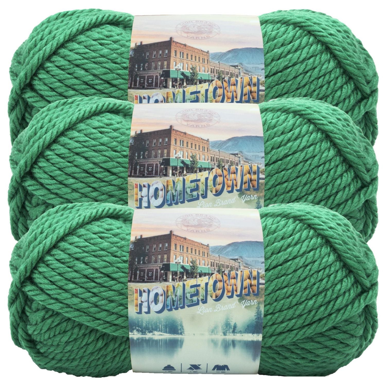 Fil Lion Brand Hometown® #6 Super Bulky/Chunky 142g/74m 3-Paquete
