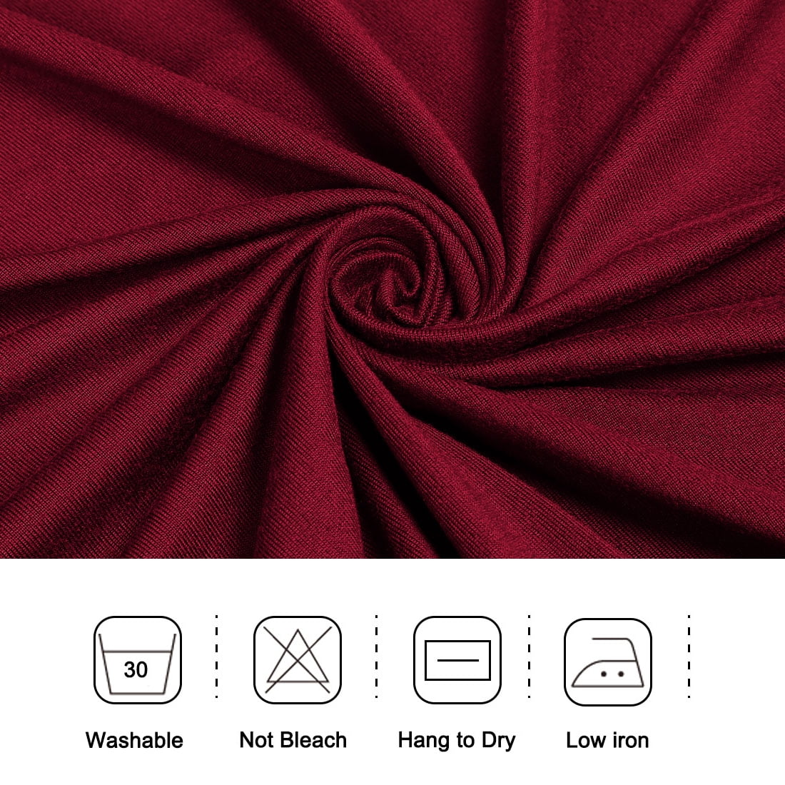 Unique Bargains 1-Piece Modern Solid Stretch XL Sofa Slipcover, Burgundy