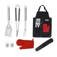 thumbnail image 1 of Juego De Herramientas Para Barbacoa, Accesorios Para Parrilla, Accesorios Para Barbacoa De Acero Inoxidable Con Bolsa De Almacenamiento Y Delantal Para Exteriores, Fiestas Interiores Y Camping Monstrate AP007801-02, 1 of 6