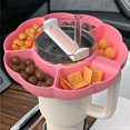 thumbnail image 4 of YAOMOBB Food Grade Snack Container Silicone Snack Plate 5 Compartments Portable Outdoor Picnic Beverage Cup Holder, 4 of 7