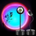 thumbnail image 1 of Sunset Lamp, 360 Degree Rotation Sunset Projection Lamp LED Night Light, USB Floor Stand Sunset Light FYBTO tic Gift for Home Decor Party Living Room Bedroom Photo, 1 of 5