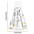 thumbnail image 2 of Haosy 2 Pack Kitchen Wash Cloths with Hanging Loops Absorbent Absorbent Quick Drying Hand Towels, Skyscraper Truck Crane, 2 of 7