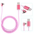 thumbnail image 3 of Cable de carga magnética portátil de 1 m con iluminación luminosa USB para iOS (rosa), 3 of 5