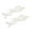 Solid White, variant on Parcelona French Infinity Ribbon Small Set of 2 Hair Barrettes(Solid White)