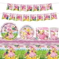 thumbnail image 3 of Peach Princess Birthday Party Supplies, Peach Princess Birthday Decorations & Peach Princess Party Tableware Set - Peach Princess Plates Cups Napkins etc Princess Birthday Decorations, 3 of 4