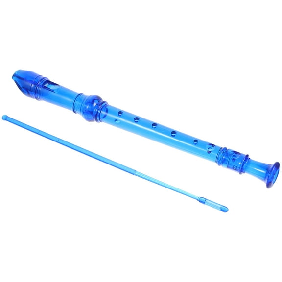 LULULION Soprano Recorder Music Instrument Blue 8 Holes Easy to Carry for Playing