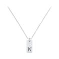 thumbnail image 1 of Collier Étiquette Initiale avec Pierre de Naissance, 1 of 6